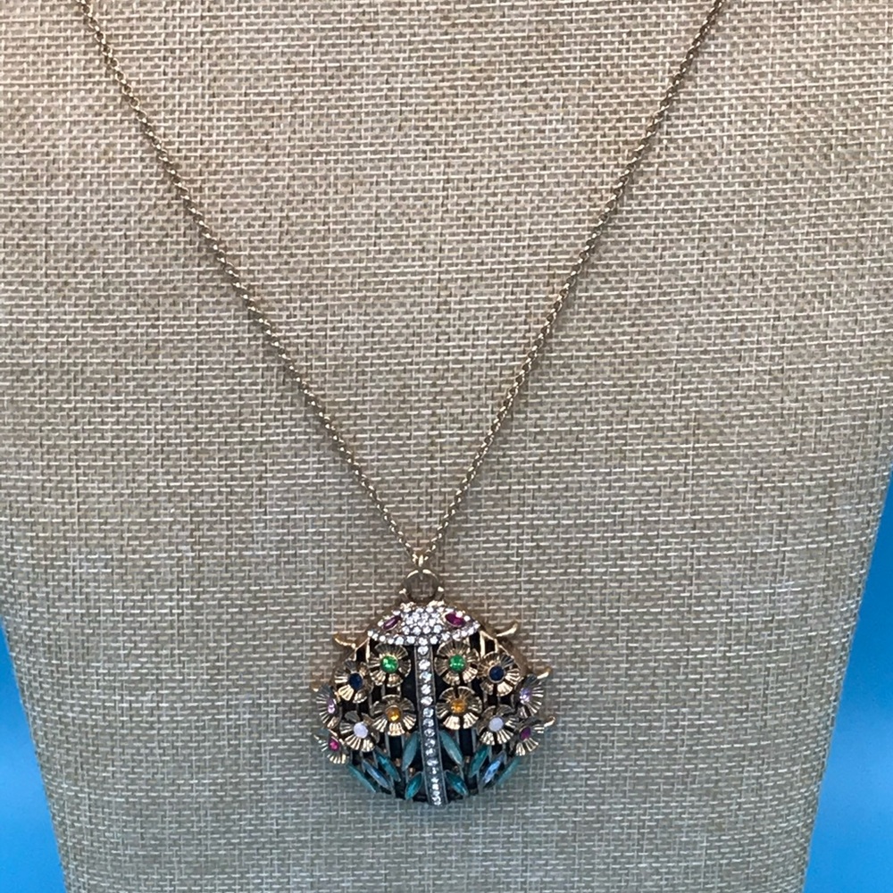 Betsey Johnson TORTIFLY BUG LONG PENDANT MULTI